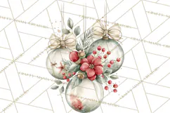 Watercolor Christmas Clipart PNG, Holiday Graphics PNG Product Image 2