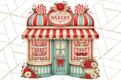 Whimsical Peppermint Bakery PNG Christmas Clipart Product Image 2