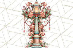 Whimsical Peppermint Garden PNG Christmas Clipart Product Image 2