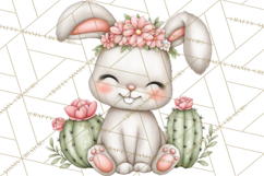 Easter Cactus Clipart, Easter Bunny, Faith, Easter PNG Product Image 2