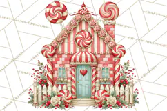Whimsical Peppermint Bakery PNG Christmas Clipart Product Image 3