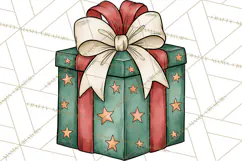 Vintage Christmas Clipart Accessories, Holiday Doodle PNG Product Image 4