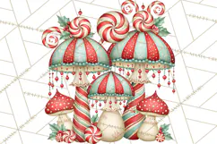 Whimsical Peppermint Garden PNG Christmas Clipart Product Image 5