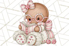 Pink Gingerbread Clipart PNG, Cute Christmas Gingerbread Product Image 5
