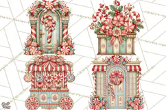 Whimsical Peppermint Bakery PNG Christmas Clipart Product Image 1