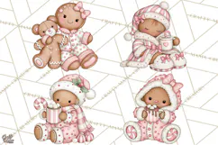 Pink Gingerbread Clipart PNG, Cute Christmas Gingerbread Product Image 1