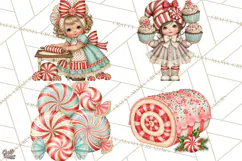 Whimsical Peppermint Bakery PNG Christmas Clipart Product Image 1