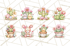Easter Cactus Clipart, Easter Bunny, Faith, Easter PNG Product Image 4