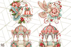 Whimsical Peppermint Garden PNG Christmas Clipart Product Image 1