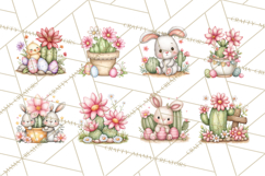 Easter Cactus Clipart, Easter Bunny, Faith, Easter PNG Product Image 5