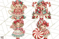 Whimsical Peppermint Bakery PNG Christmas Clipart Product Image 1