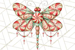 Whimsical Peppermint Garden PNG Christmas Clipart Product Image 4