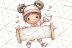 Baseball Mom Clipart PNG, Whimsical Graphics for Sports Moms Product Image 3