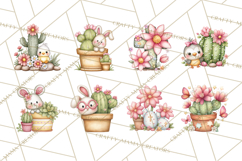 Easter Cactus Clipart, Easter Bunny, Faith, Easter PNG Product Image 6
