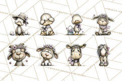 Pastel Easter Animals Watercolor Clipart, Easter PNG Product Image 6