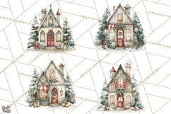 Watercolor Christmas Clipart PNG, Holiday Graphics PNG Product Image 1