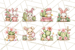 Easter Cactus Clipart, Easter Bunny, Faith, Easter PNG Product Image 8