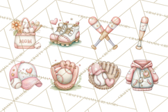 Baseball Mom Clipart PNG, Whimsical Graphics for Sports Moms Product Image 9