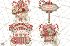 Whimsical Peppermint Bakery PNG Christmas Clipart Product Image 1