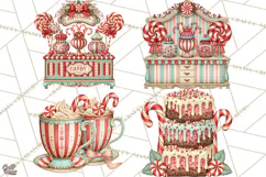 Whimsical Peppermint Bakery PNG Christmas Clipart Product Image 1