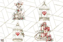 Watercolor Christmas Clipart PNG, Holiday Graphics PNG Product Image 1