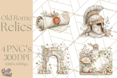 Old Rome Clipart Classical Italian Illustrations Product Image 1