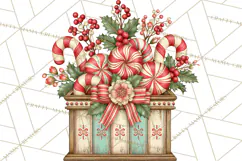 Whimsical Peppermint Bakery PNG Christmas Clipart Product Image 5