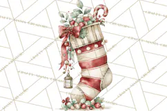 Watercolor Christmas Clipart PNG, Holiday Graphics PNG Product Image 5