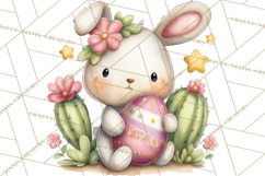 Easter Cactus Clipart, Easter Bunny, Faith, Easter PNG Product Image 4