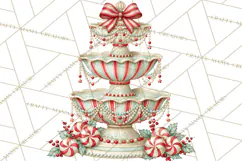 Whimsical Peppermint Garden PNG Christmas Clipart Product Image 5
