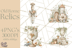 Old Rome Clipart Classical Italian Illustrations Product Image 1