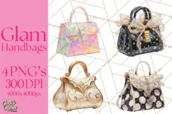 Glam Luxury Handbag PNG Clipart Elegant Designer Bags Product Image 1