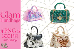 Glam Luxury Handbag PNG Clipart Elegant Designer Bags Product Image 1