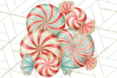 Whimsical Peppermint Bakery PNG Christmas Clipart Product Image 2