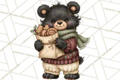Christmas Critter Town Clipart PNG, Winter Holiday Town Product Image 2