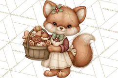 Christmas Critter Town Clipart PNG, Winter Holiday Town Product Image 3