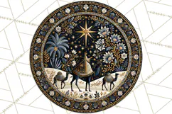 Sacred Christmas Toile Medallions PNG, Christian Christmas Product Image 3