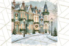 Christmas Watercolor Backgrounds PNG Product Image 3