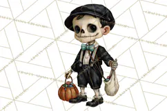 Spooky Kids PNG, Vintage Halloween Clipart Product Image 3