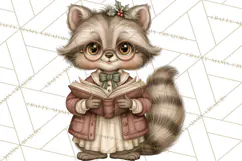Christmas Critter Town Clipart PNG, Winter Holiday Town Product Image 5