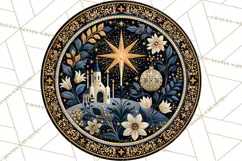 Sacred Christmas Toile Medallions PNG, Christian Christmas Product Image 5