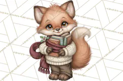 Christmas Critter Town Clipart PNG, Winter Holiday Town Product Image 2