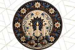 Sacred Christmas Toile Medallions PNG, Christian Christmas Product Image 2