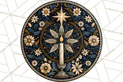 Sacred Christmas Toile Medallions PNG, Christian Christmas Product Image 3