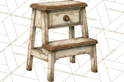 Whimsical Farmhouse Furniture Clipart PNG Product Image 4
