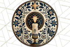 Sacred Christmas Toile Medallions PNG, Christian Christmas Product Image 4