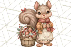 Christmas Critter Town Clipart PNG, Winter Holiday Town Product Image 4