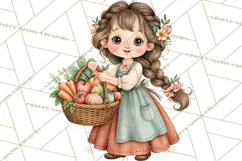 Enchanted Village Clipart PNG, Cozy Cottage Town Product Image 4