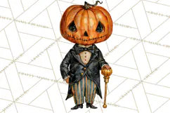 Spooky Kids PNG, Vintage Halloween Clipart Product Image 4