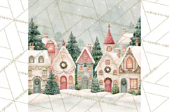 Christmas Watercolor Backgrounds PNG Product Image 5